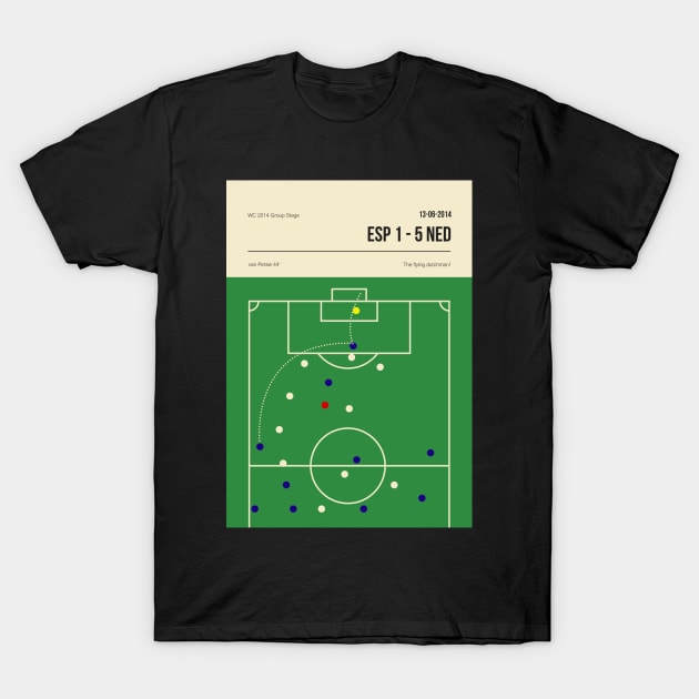 Van Persie Header for the Netherlands against Spain T-Shirt by jornvanhezik